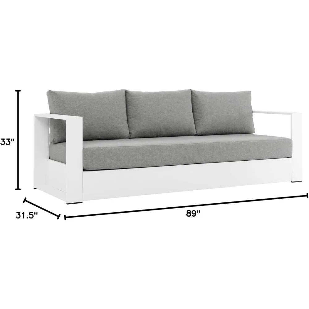 Durable Aluminum Outdoor Patio Sofa For Modern Backyards