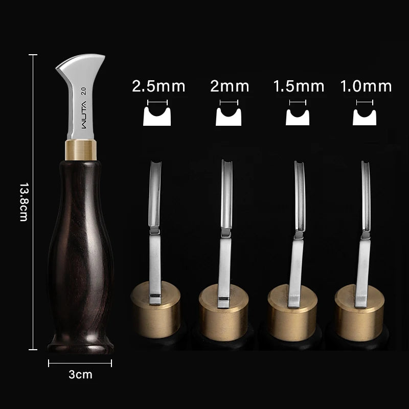 Wuta Professional Leather Edge Creaser Tool For Crafting