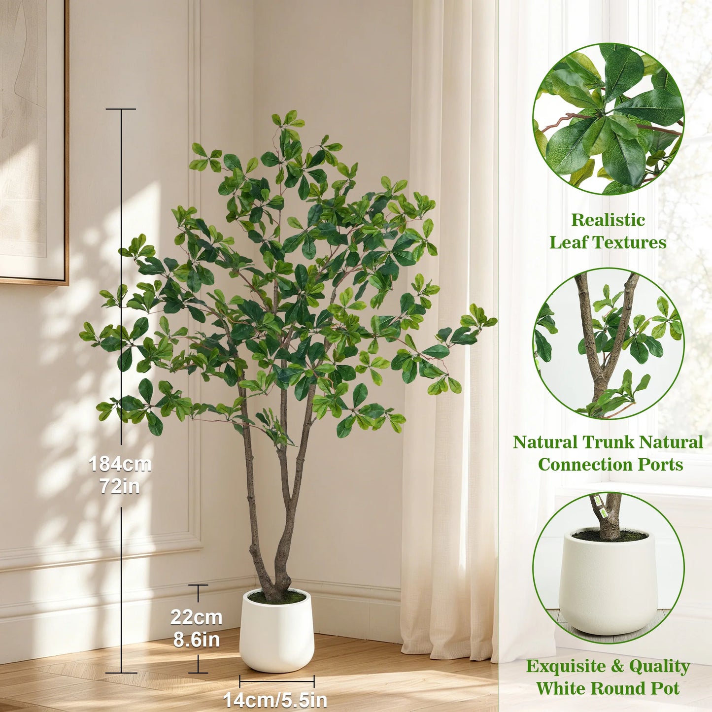 Olitree 5 To 7 Ft Faux Black Olive Tree In White Pot