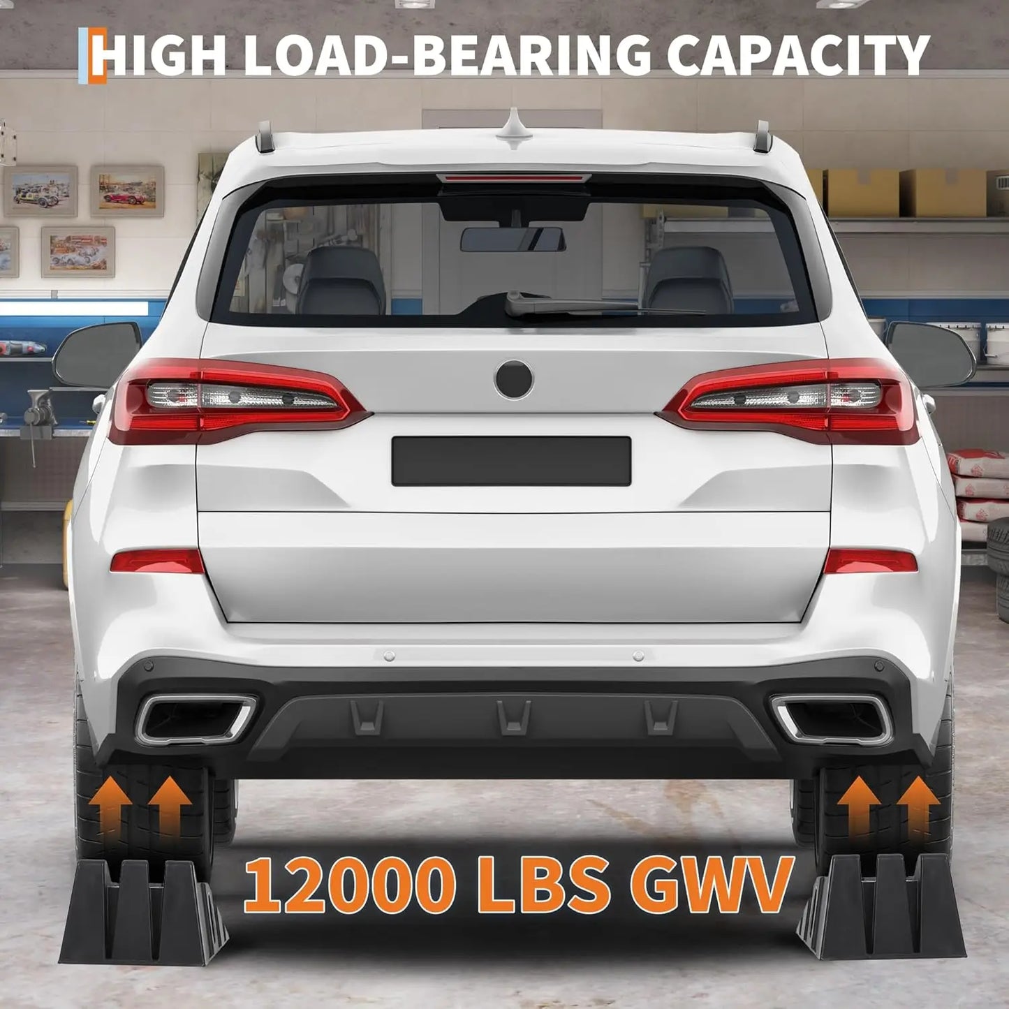 HIMISS Heavy Duty Car Service Ramps For Oil Changes