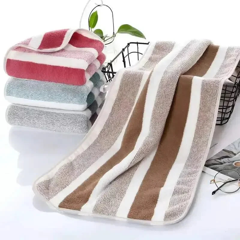 Striped Pattern Towel Set Quick Dry Bath Towels Essentials