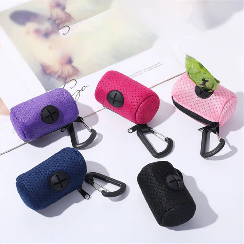 Portable Poop Bag Carrier Dispenser for Walking Dogs
