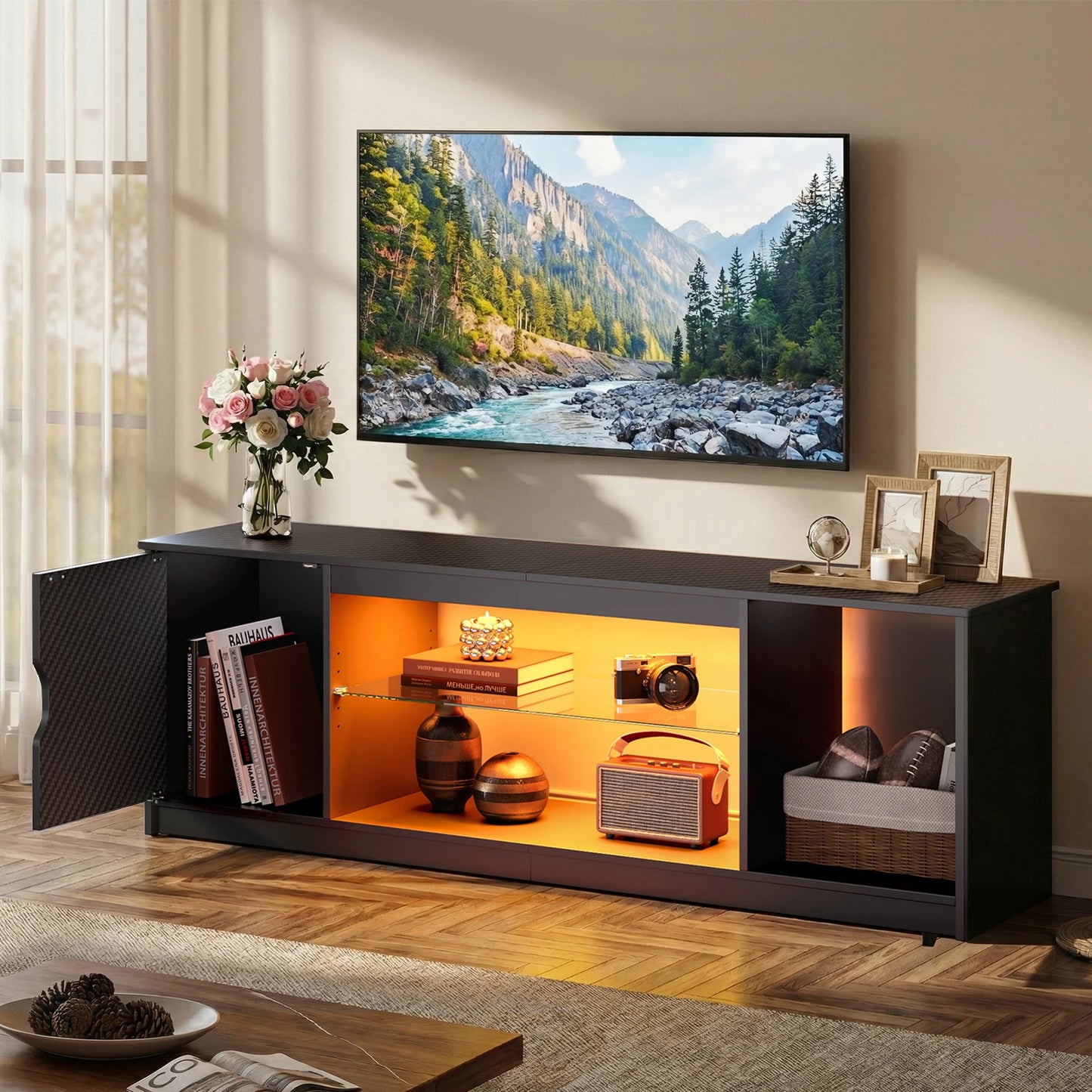 NOST And HOST LED TV Stand With RGB Lighting