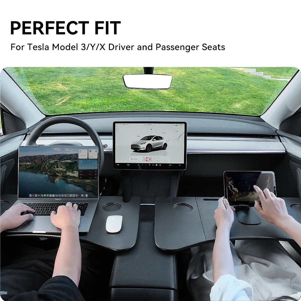 YZ Tesla Steering Wheel Laptop Tray Desk For Model 3