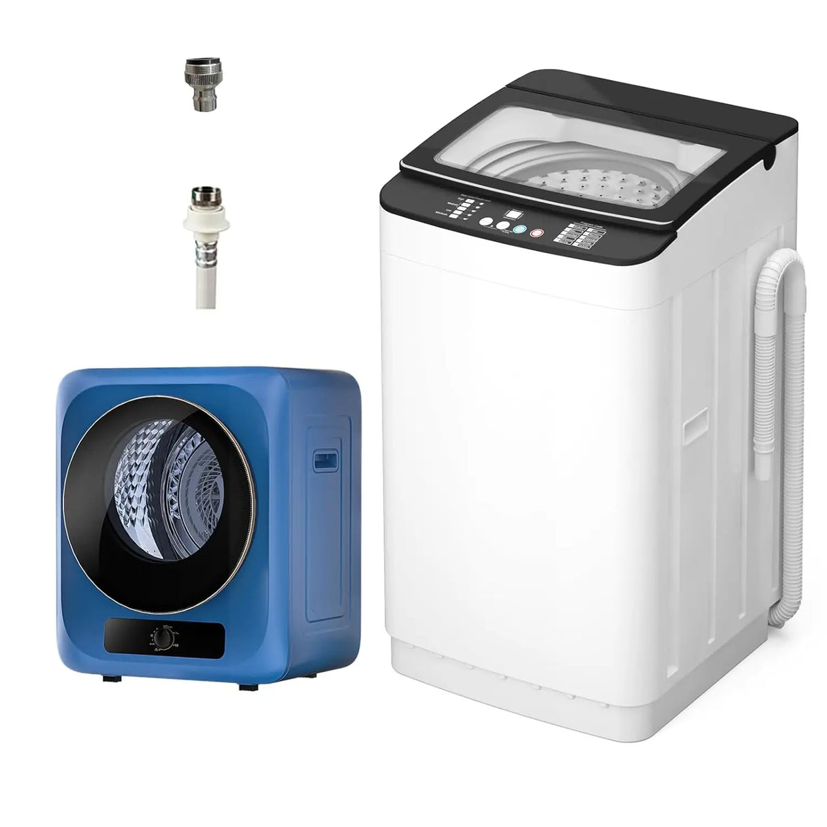 Portable Washing Machine And Dryer Set With Stainless Steel Drum
