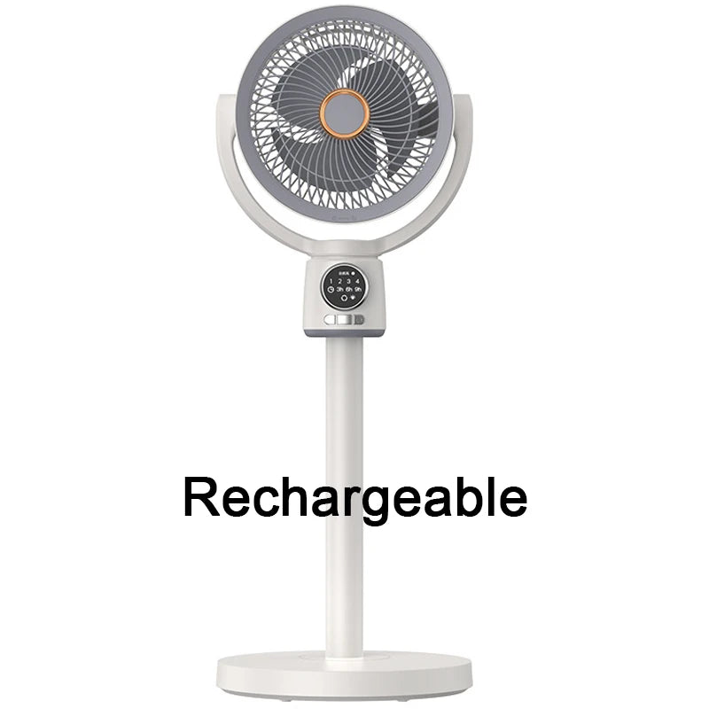 BALASHOV USB Rechargeable Floor Fan With Timed Low Noise Cooling