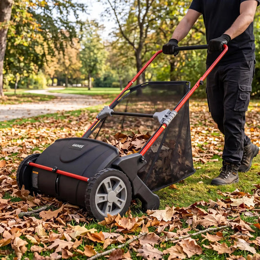 Simis 21 Inch Manual Push Lawn Sweeper With Adjustable Height