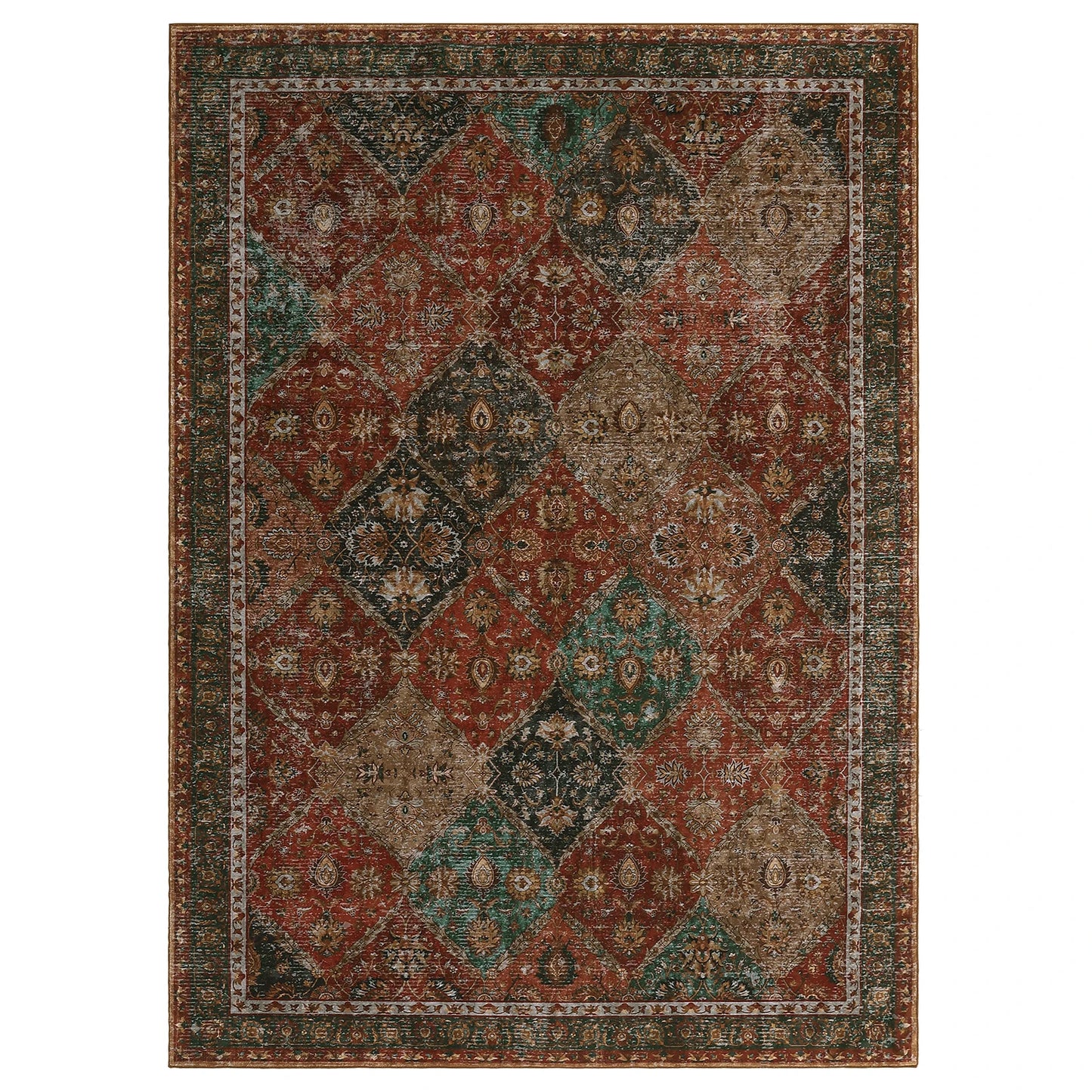 Moroccan Trellis Rug Non Slip Machine Washable Stain Resistant