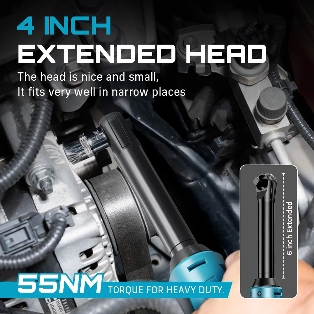 Seesii 12V Rechargeable Cordless Ratchet Wrench Car Repair Tool
