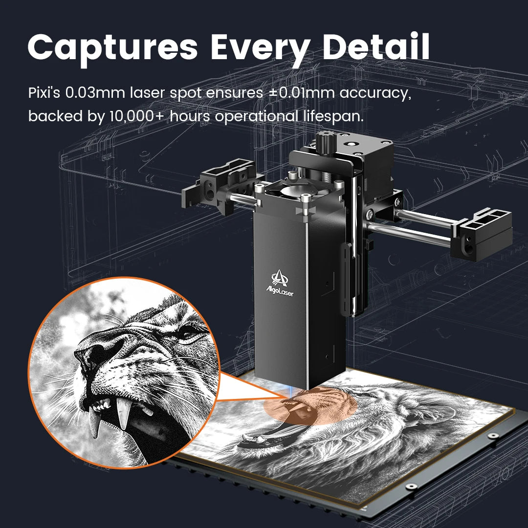 AlgoLaser PIXI Laser Engraver Portable 3W 5W 10W Power
