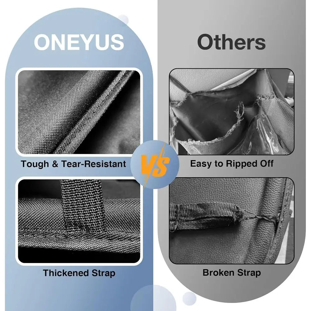 Backseat Car Organizer With Table Tray And Storage Pockets