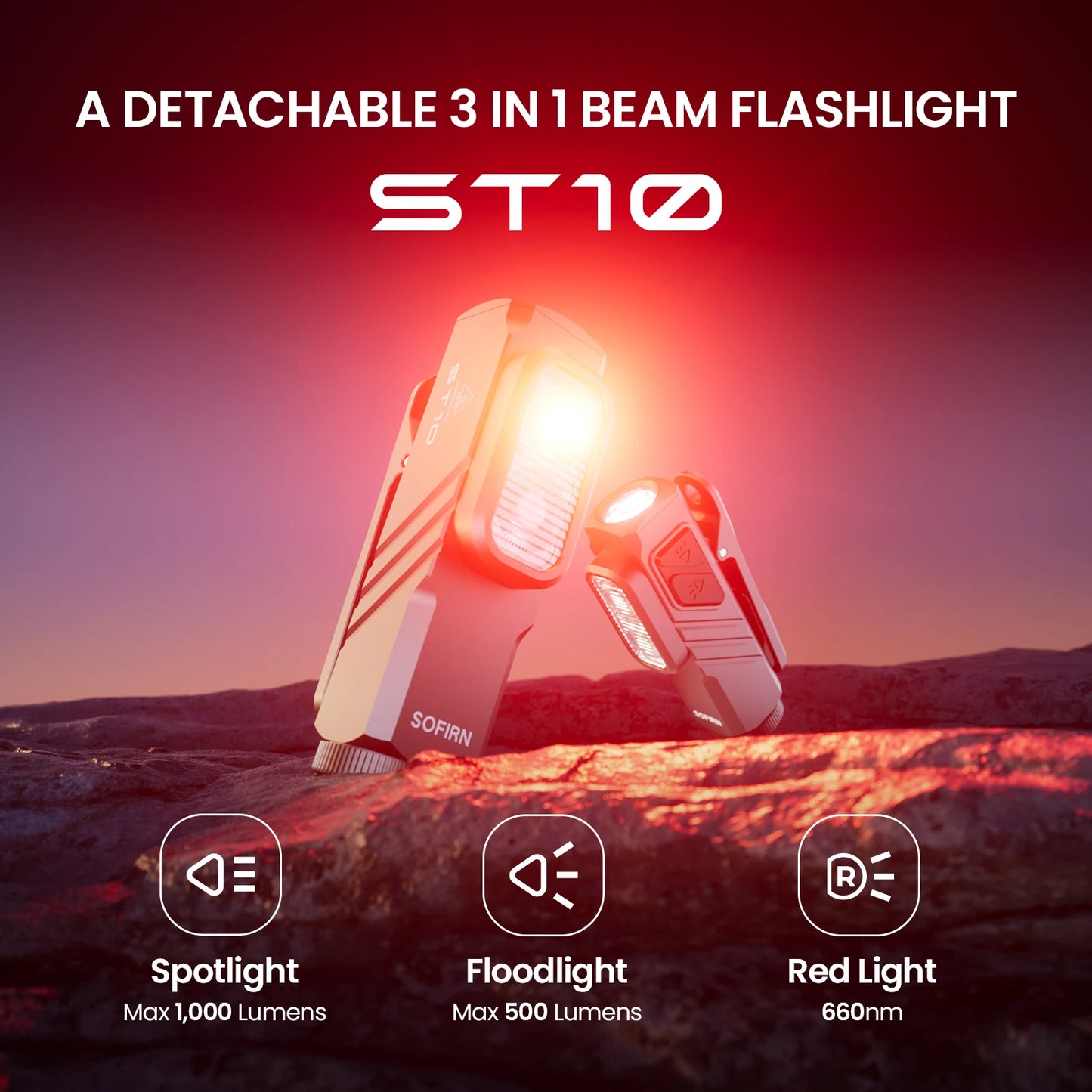 Sofirn Mini ST10 1000LM USBC Rechargeable EDC Flashlight