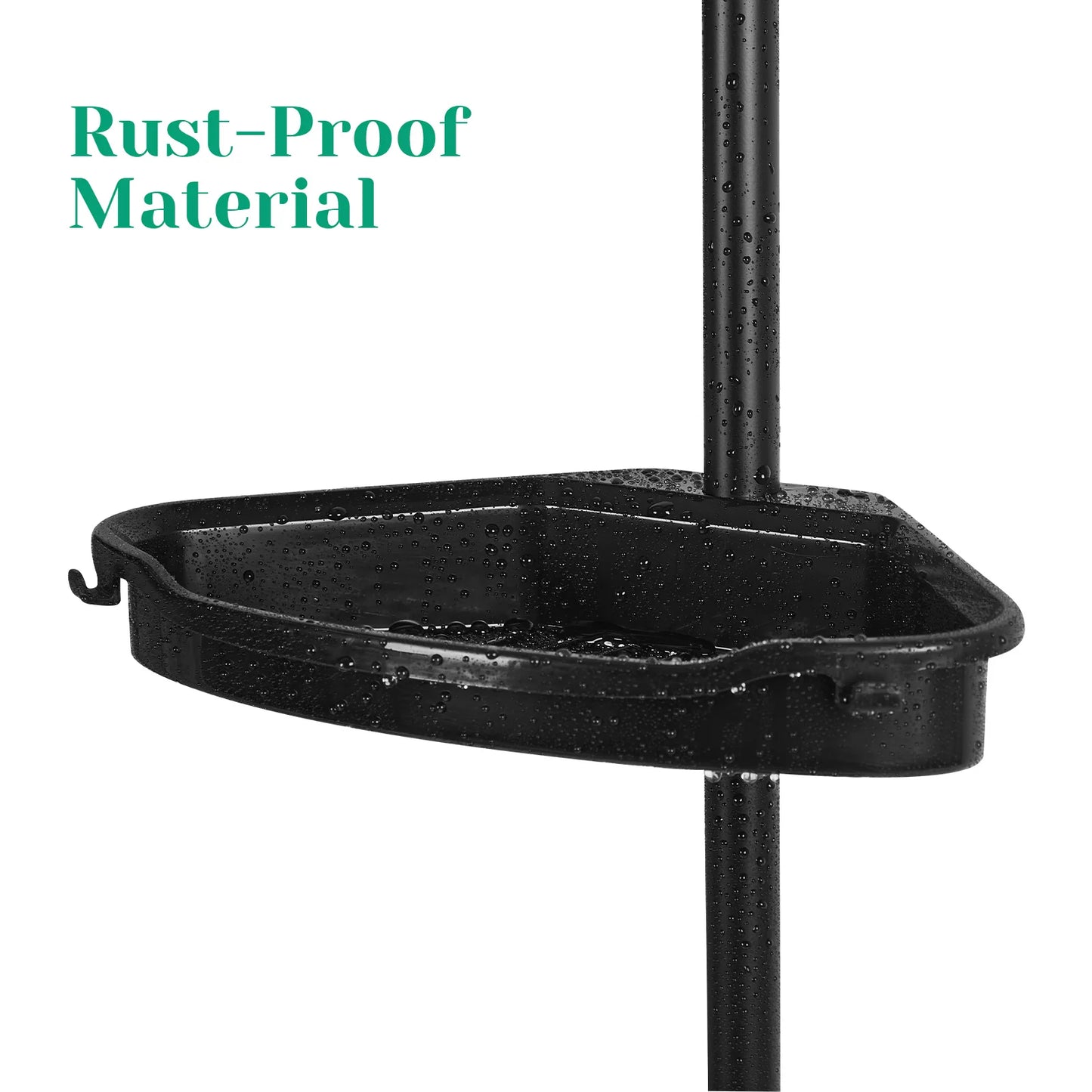 HiMISS Corner Shower Caddy With Tension Pole Four Tier Organizer