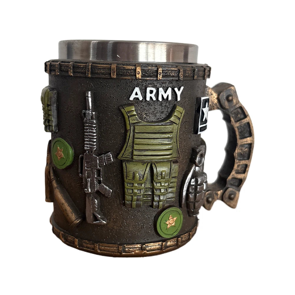 American Commemorative Mug Decorative 3D Relief For Veterans Marine Corps