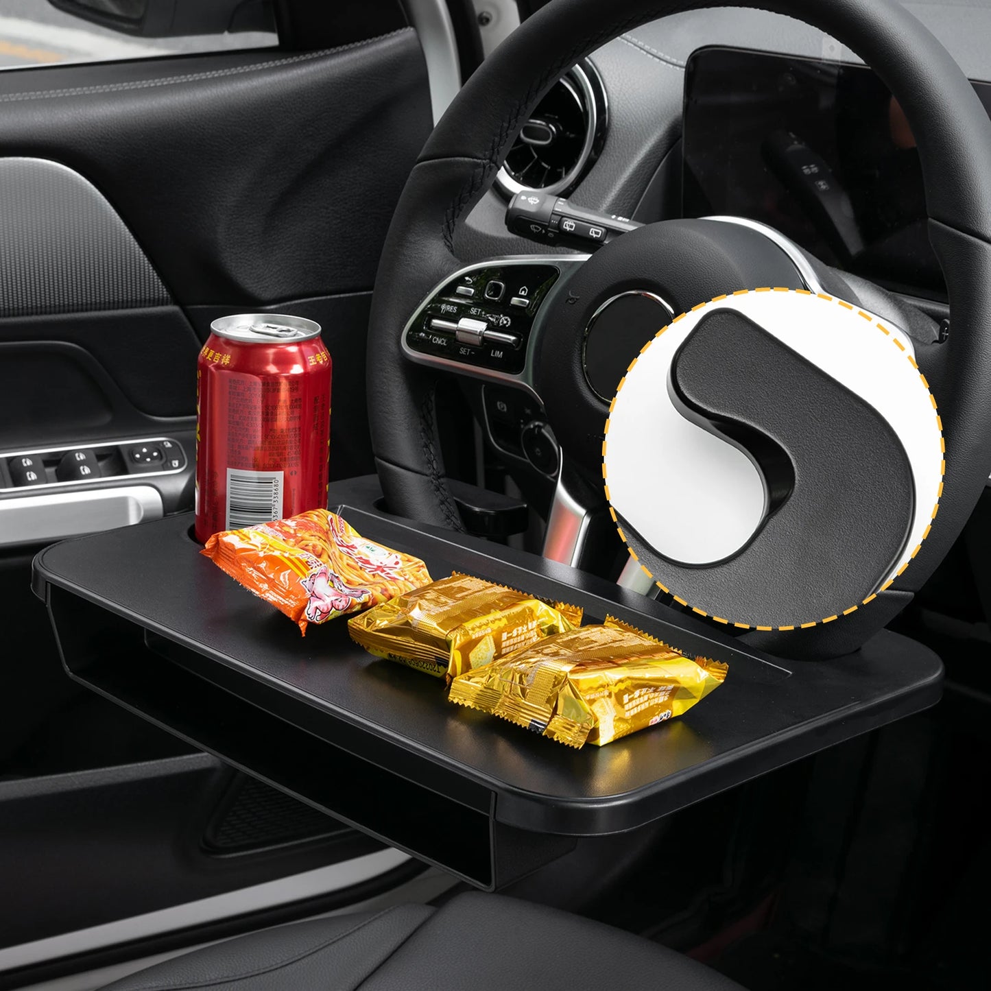 XUKEY Car Steering Wheel Tray With Gap Organizer Laptop Desk