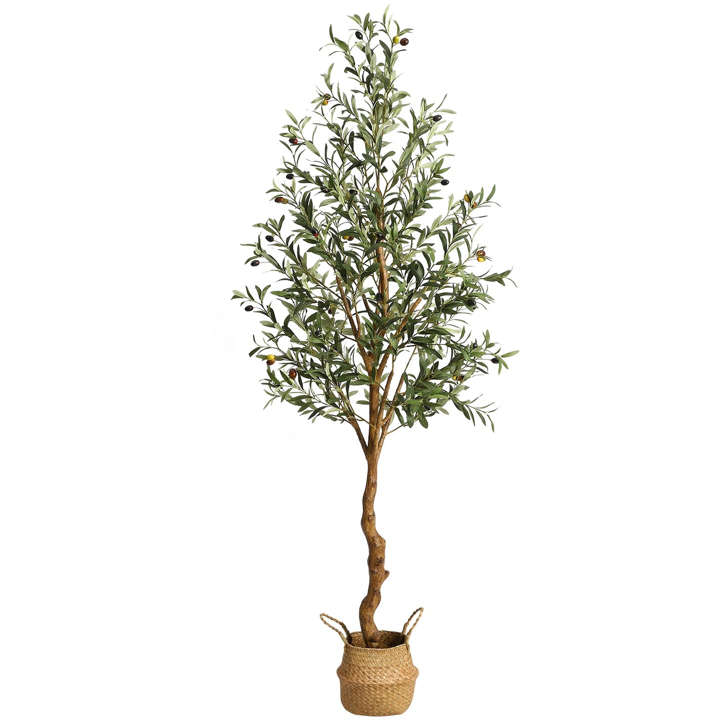 HiMISS CN Artificial Olive Tree Two Pack Realistic Decor