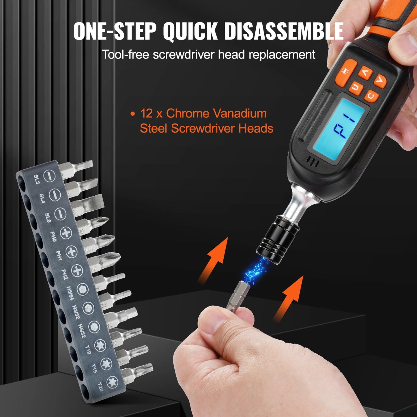 SucceBuy Digital Torque Screwdriver With Bits And LCD