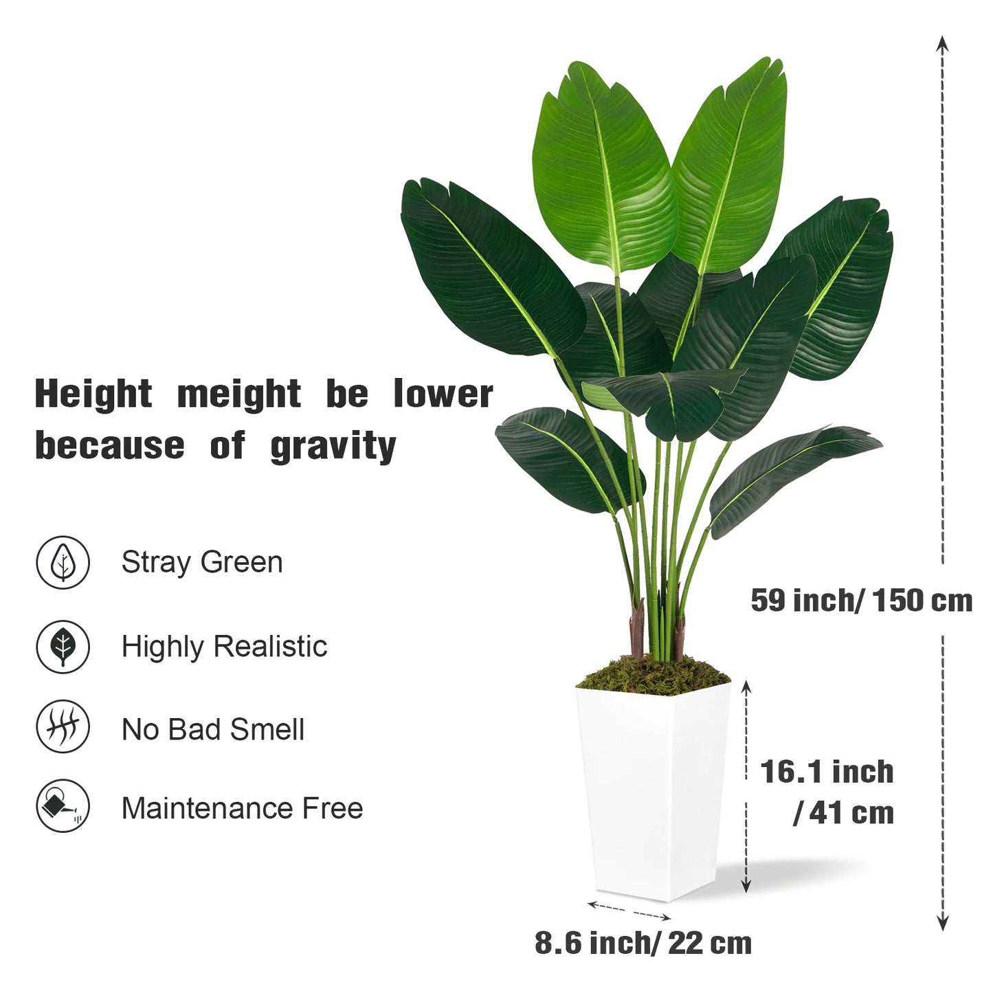 Olitree 125cm Bird Of Paradise Artificial Tree In Planter