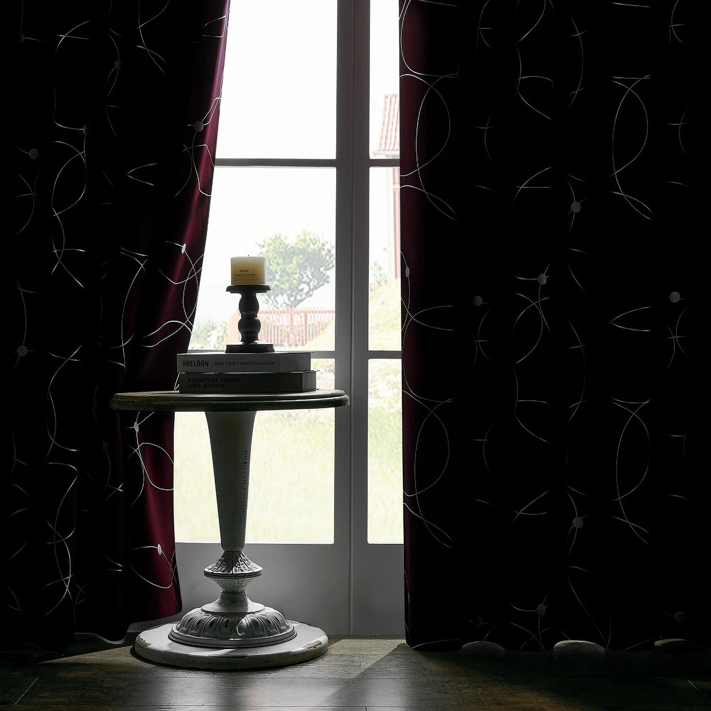 Blackout Curtain Set 4 Panels Thermal Insulated For Bedroom