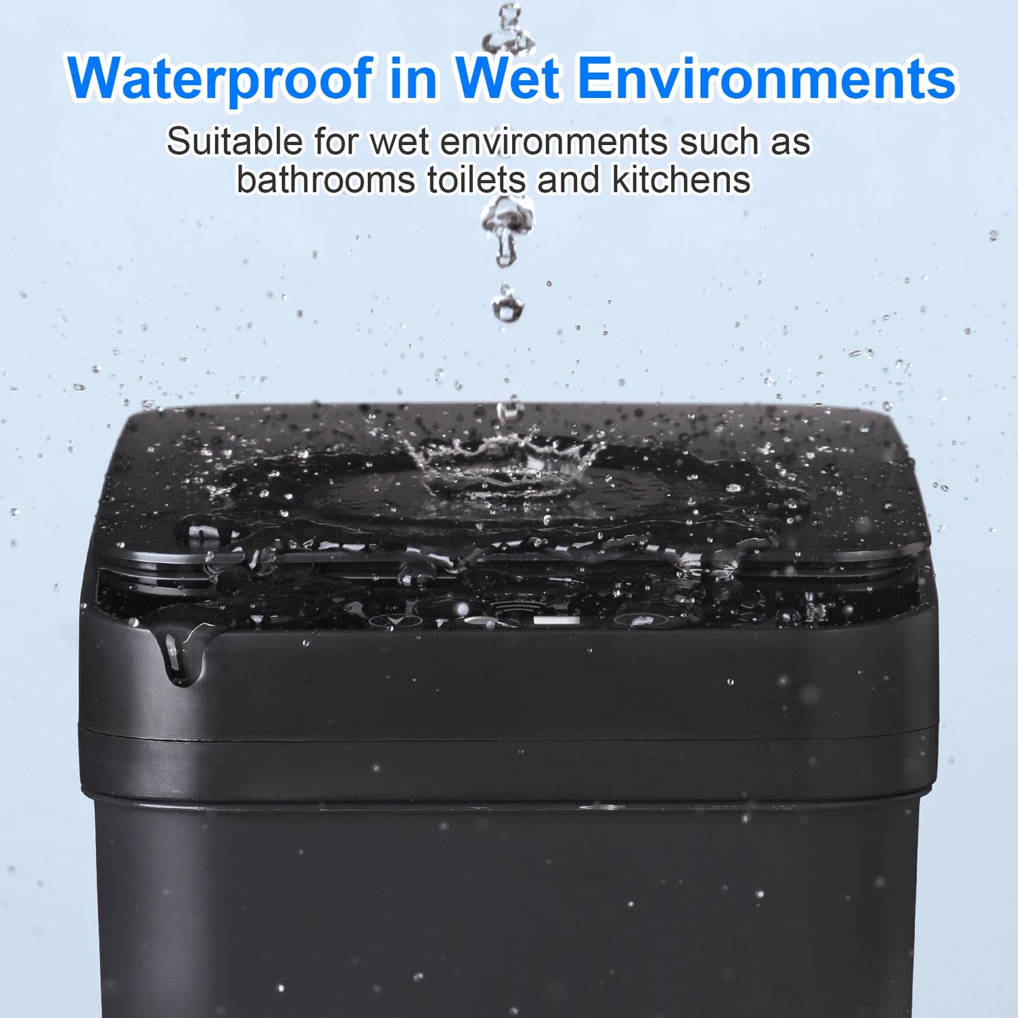 2 Pack Touchless Motion Sensor Bathroom Trash Cans