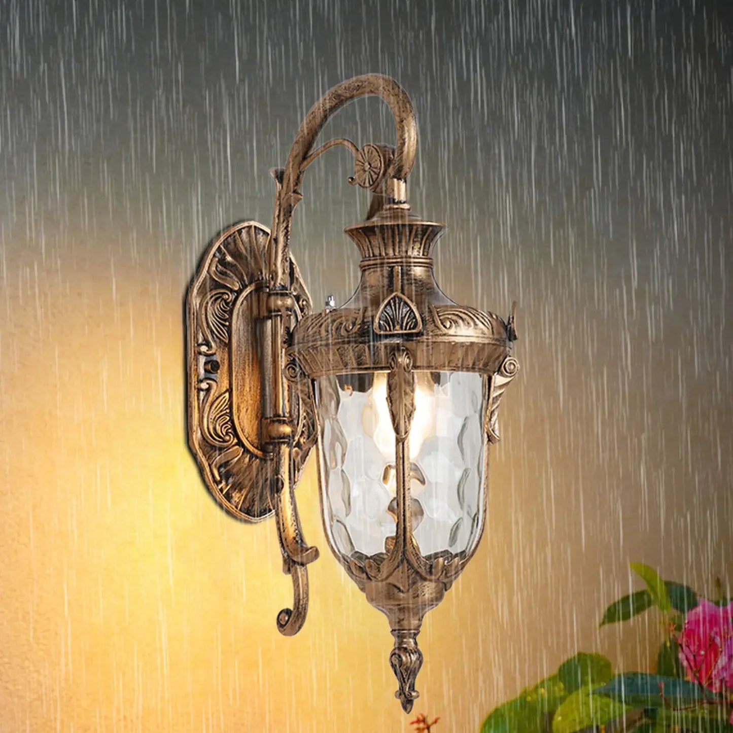 Bymaocar Outdoor Wall Sconce Light Waterproof Die Cast Aluminum Lantern