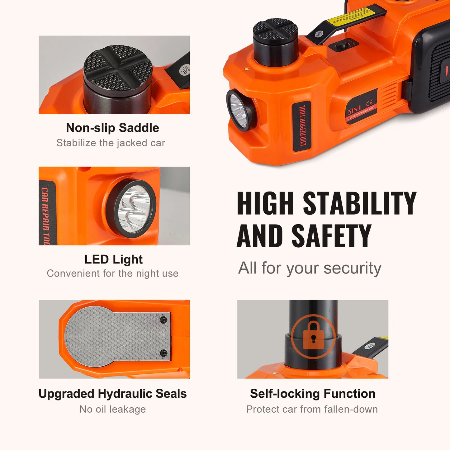 SucceBuy Electric Hydraulic Car Jack for Safe Vehicle Lifting and Repairs