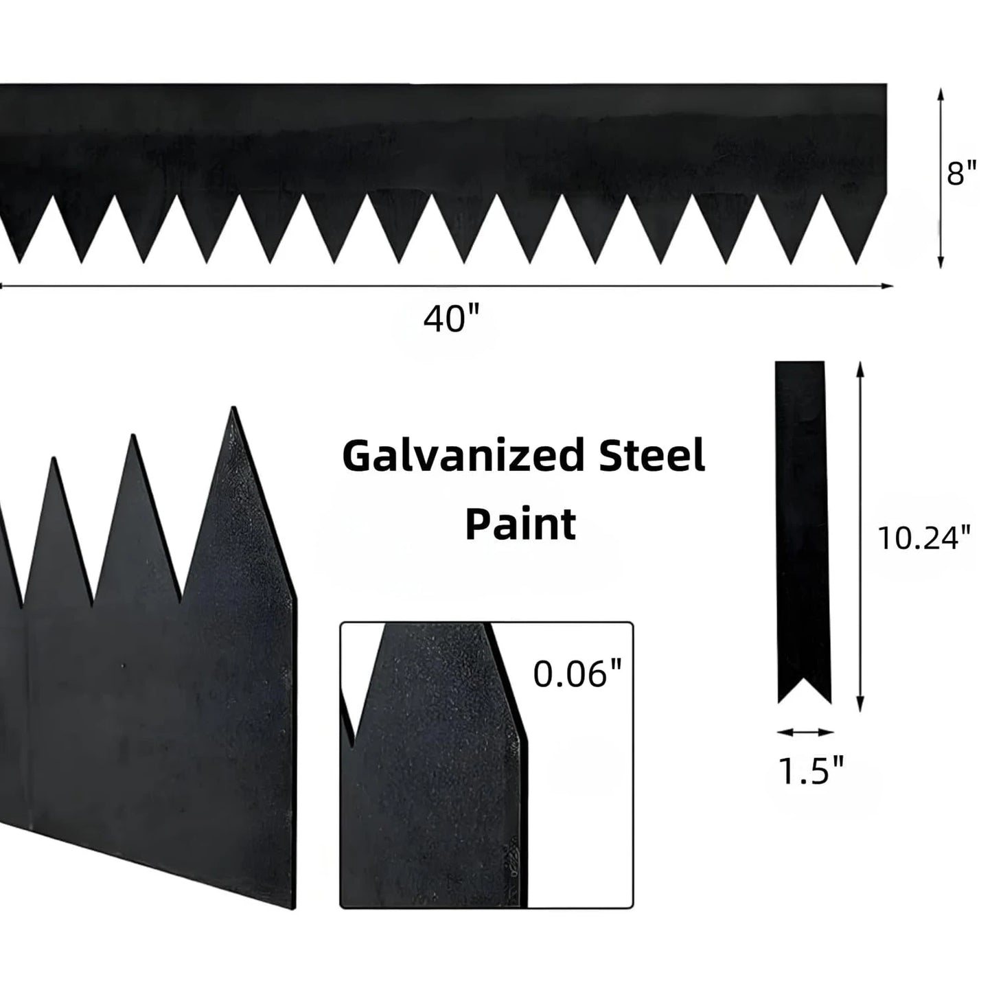 HiMISS Garden Steel Landscape Edging Kit For Lawn And Yard