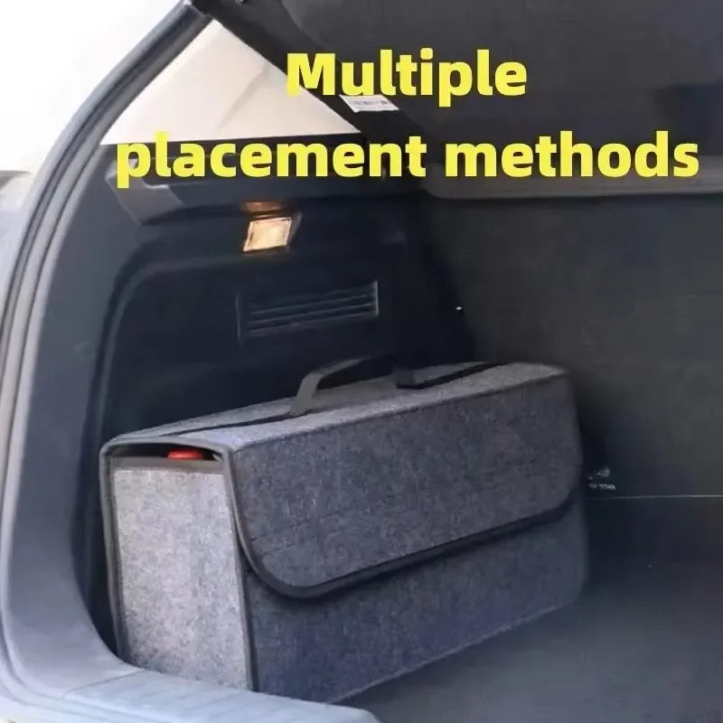 Car Trunk Organizer Felt Storage Bag Large Capacity Anti Slip