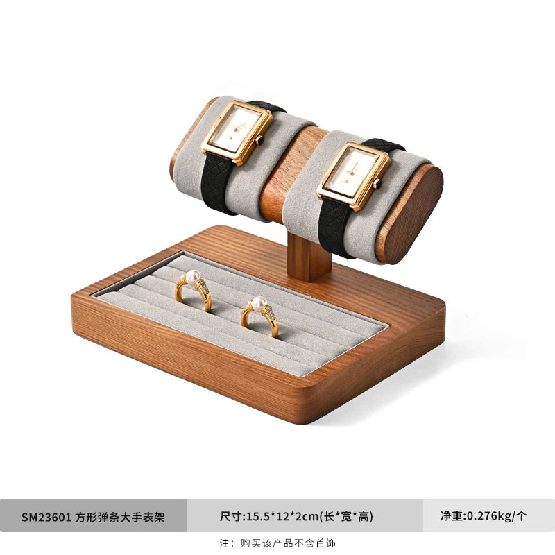 Oirlv Wooden Watch Display Stand And Jewelry Organizer Rack