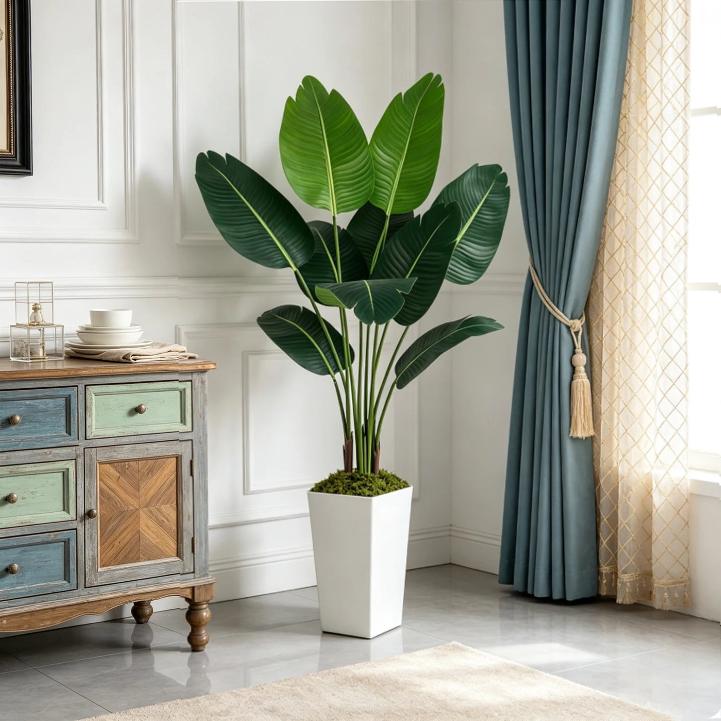 Olitree 125cm Bird Of Paradise Artificial Tree In Planter
