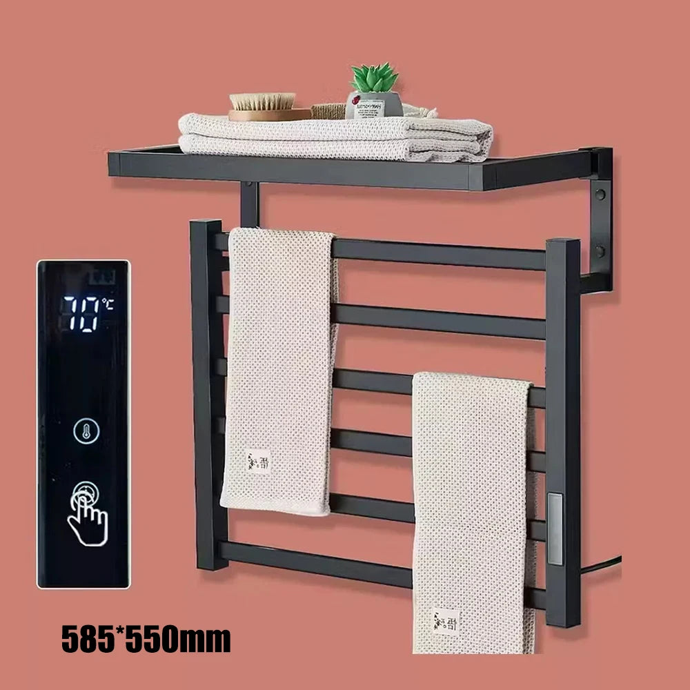 Onyzpily Electric Heated Towel Rack With Digital Touch Thermostat