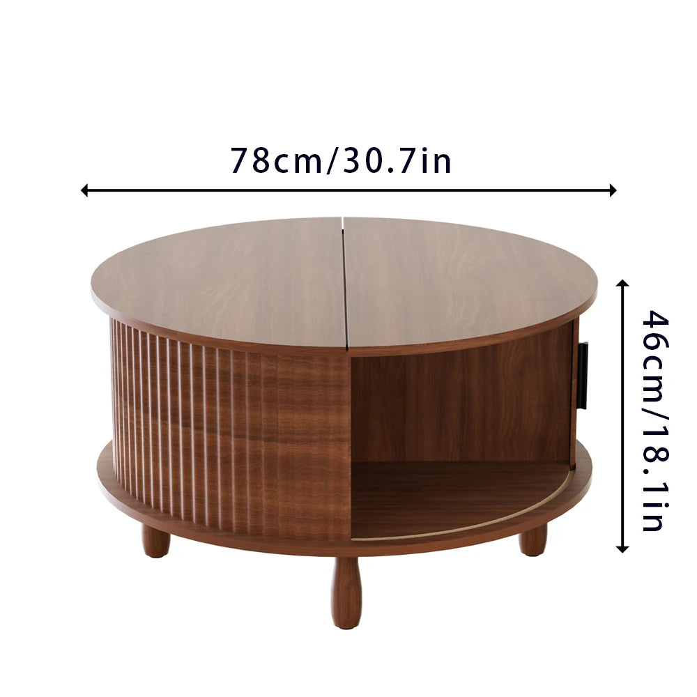 Farmhouse Lift Top Coffee Table With Storage For Living Room