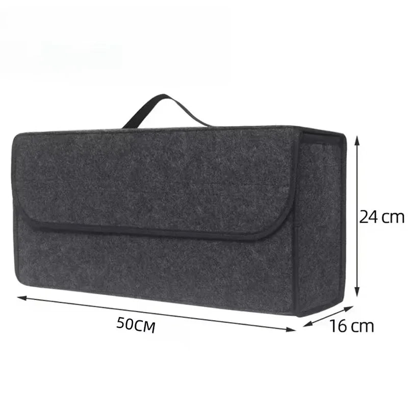 Car Trunk Organizer Felt Storage Bag Large Capacity Anti Slip