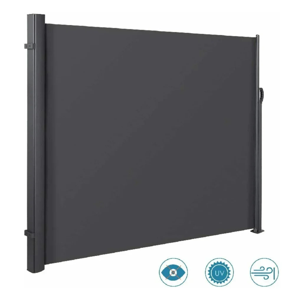 Homfa Side Awning Retractable Privacy Screen For Patio And Garden