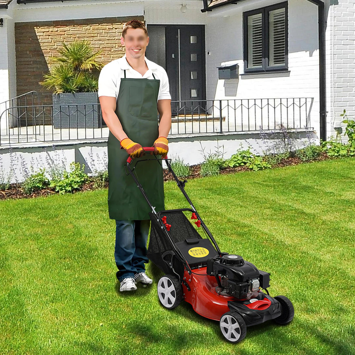Self Propelled Gas Powered Four Stroke Walk Behind Lawn Mower