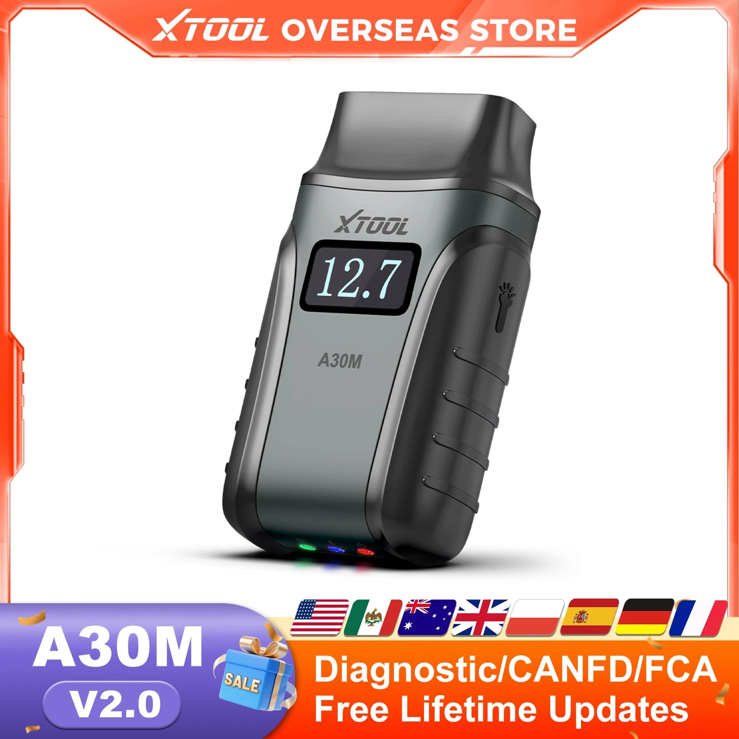 XTOOL A30M Car Diagnostic Tool Full System Bidirectional OBD2 Scanner