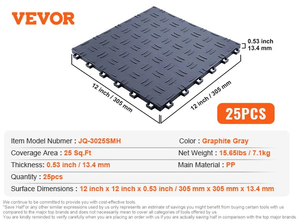 Interlocking Garage Tiles Non Slip Double Sided PP Waterproof Flooring