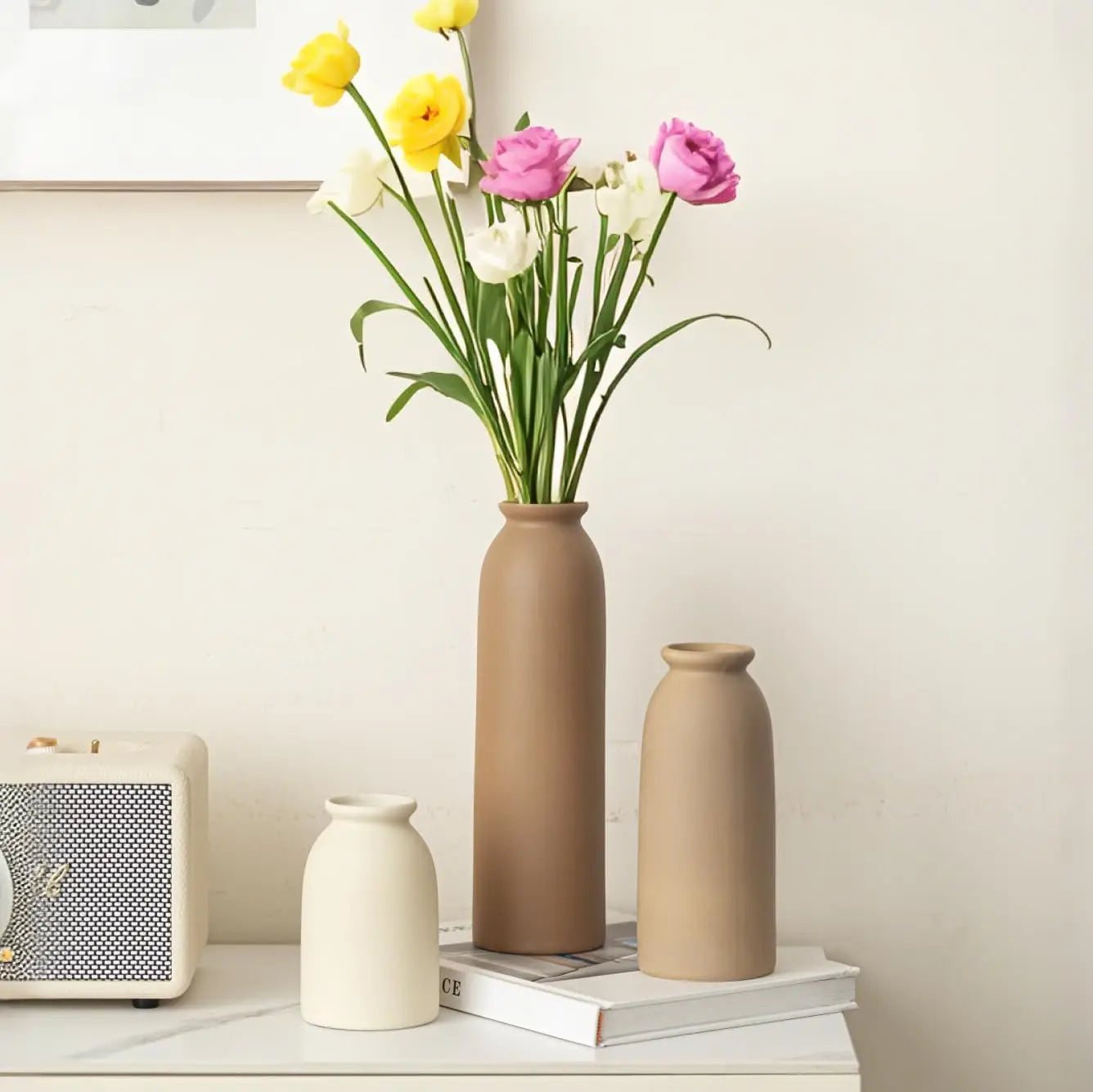 Ceramic Vase Set Nordic Boho Style