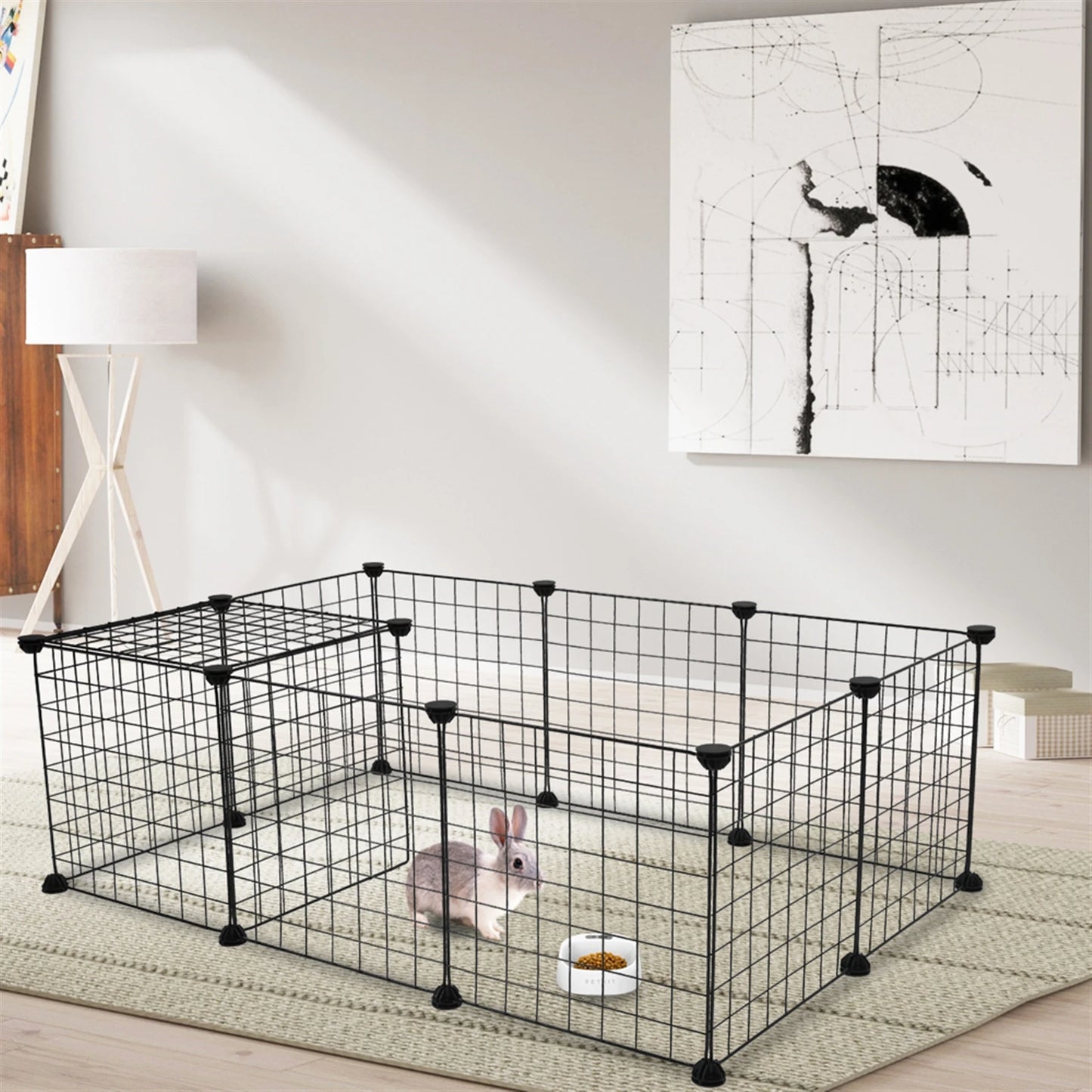 Metal Pet Playpen Indoor Cage For Guinea Pigs And Rabbits