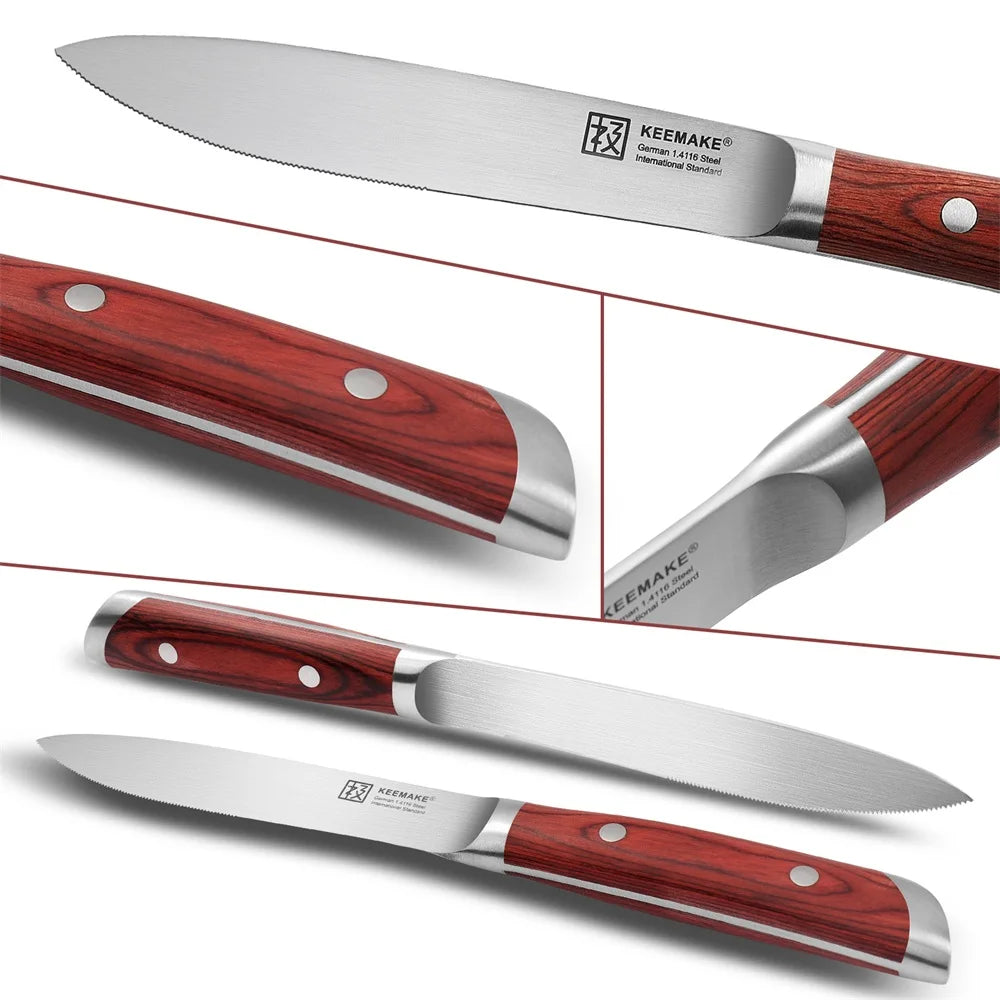 4 Piece Steak Knife Set Stainless Steel Ultra Sharp Tableware