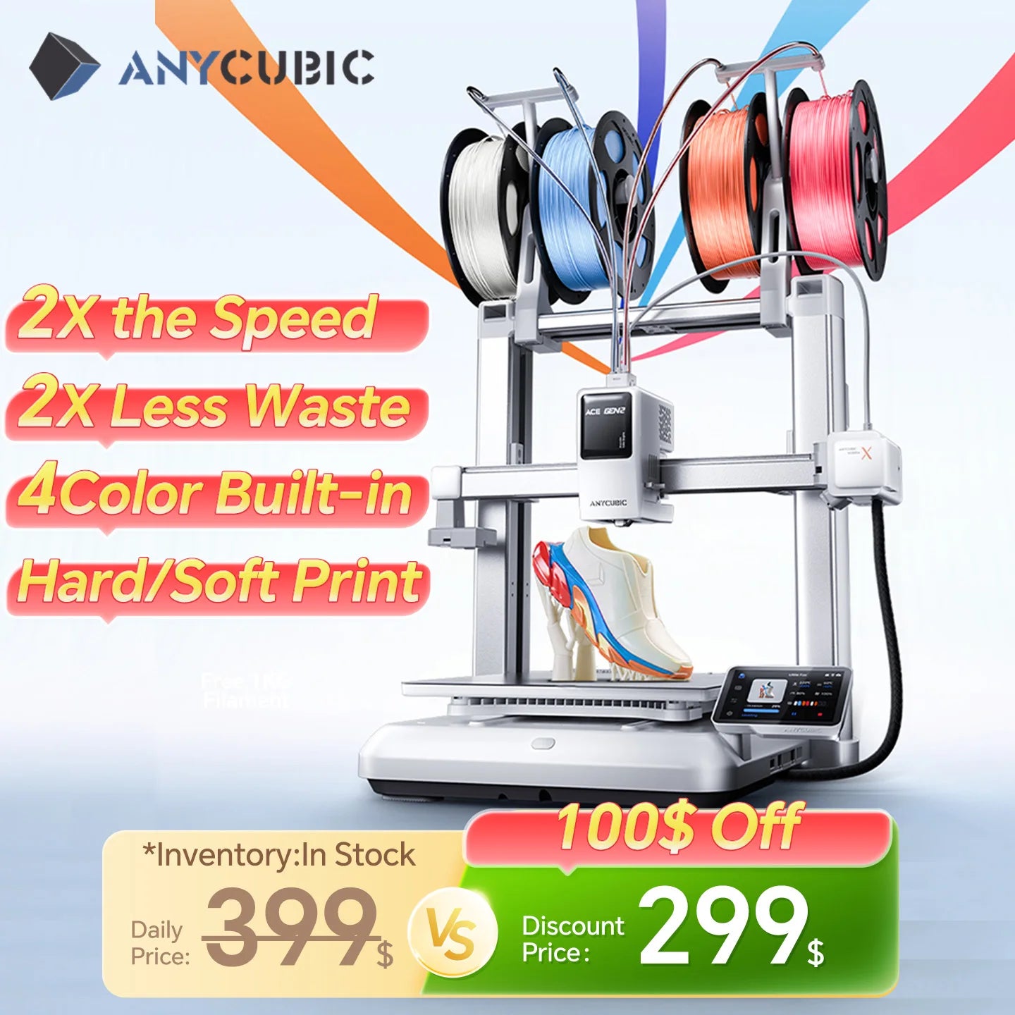 Anycubic Kobra X High Speed Automatic Leveling 3D Printer