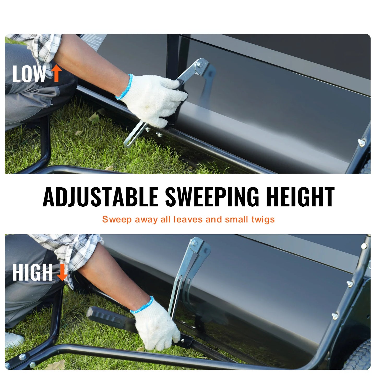 SucceBuy Tow Behind Heavy Duty Lawn Sweeper