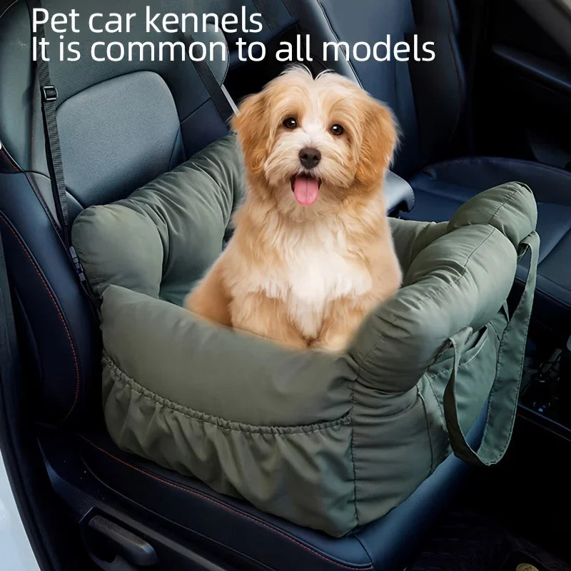 Dog Car Seat With Safety Belt Non-Slip Pet Car Bed
