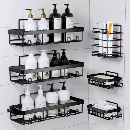 Shower Caddy Organizer Rack 6 Pack Self Adhesive No Drilling