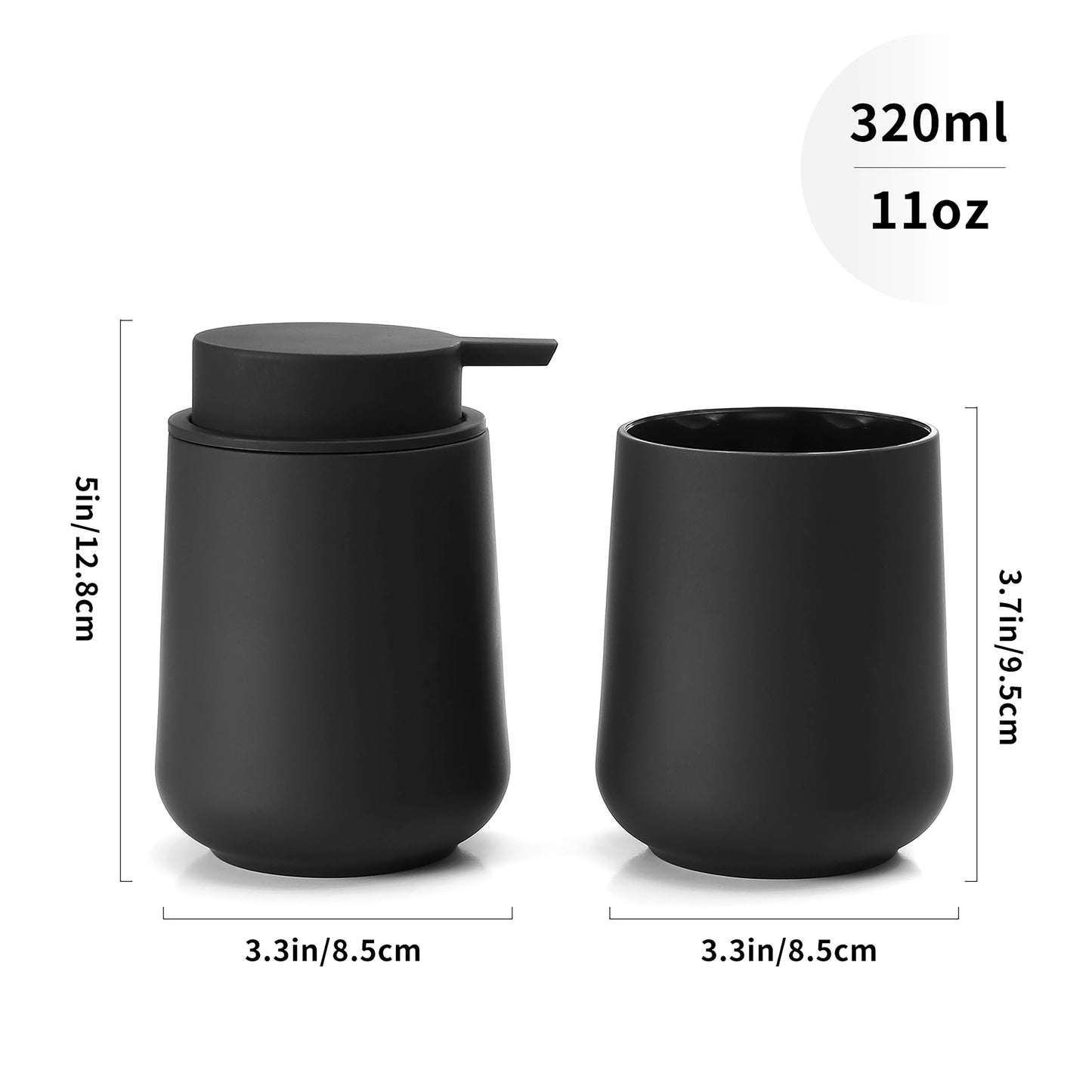 Modern Bathroom Accessories Set Soap Dispenser And Toothbrush Holder
