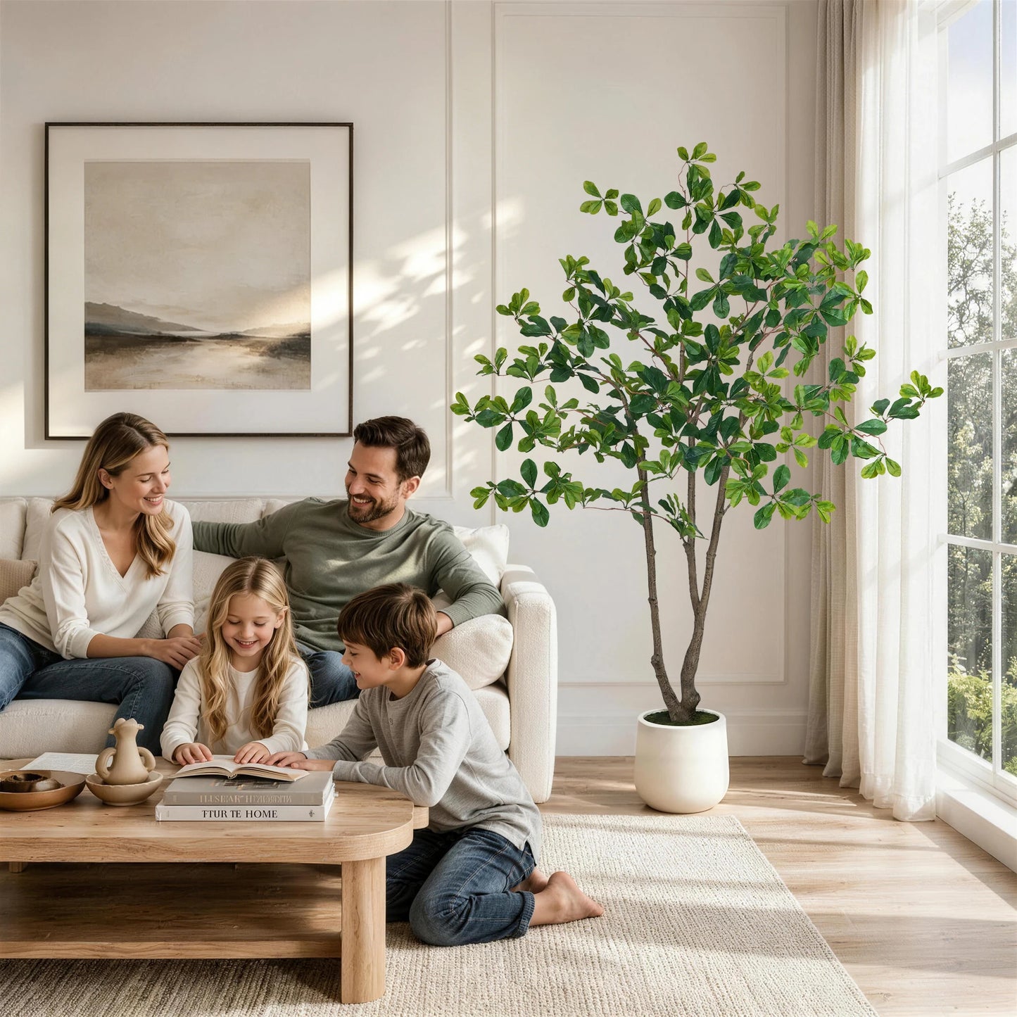 Olitree 5 To 7 Ft Faux Black Olive Tree In White Pot