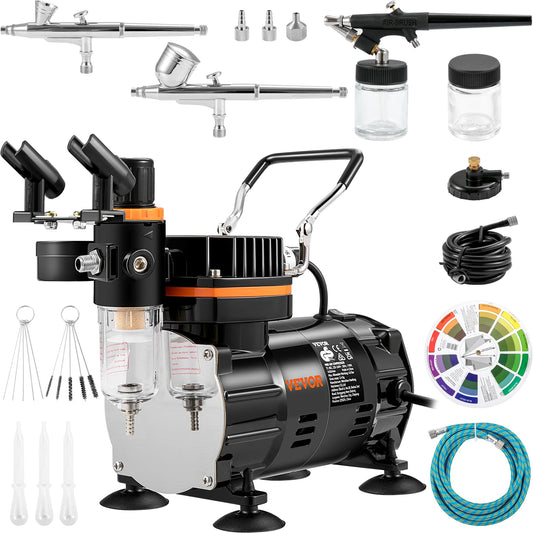 SucceBuy Professional Dual Action Airbrush 120W Spray Gun Set