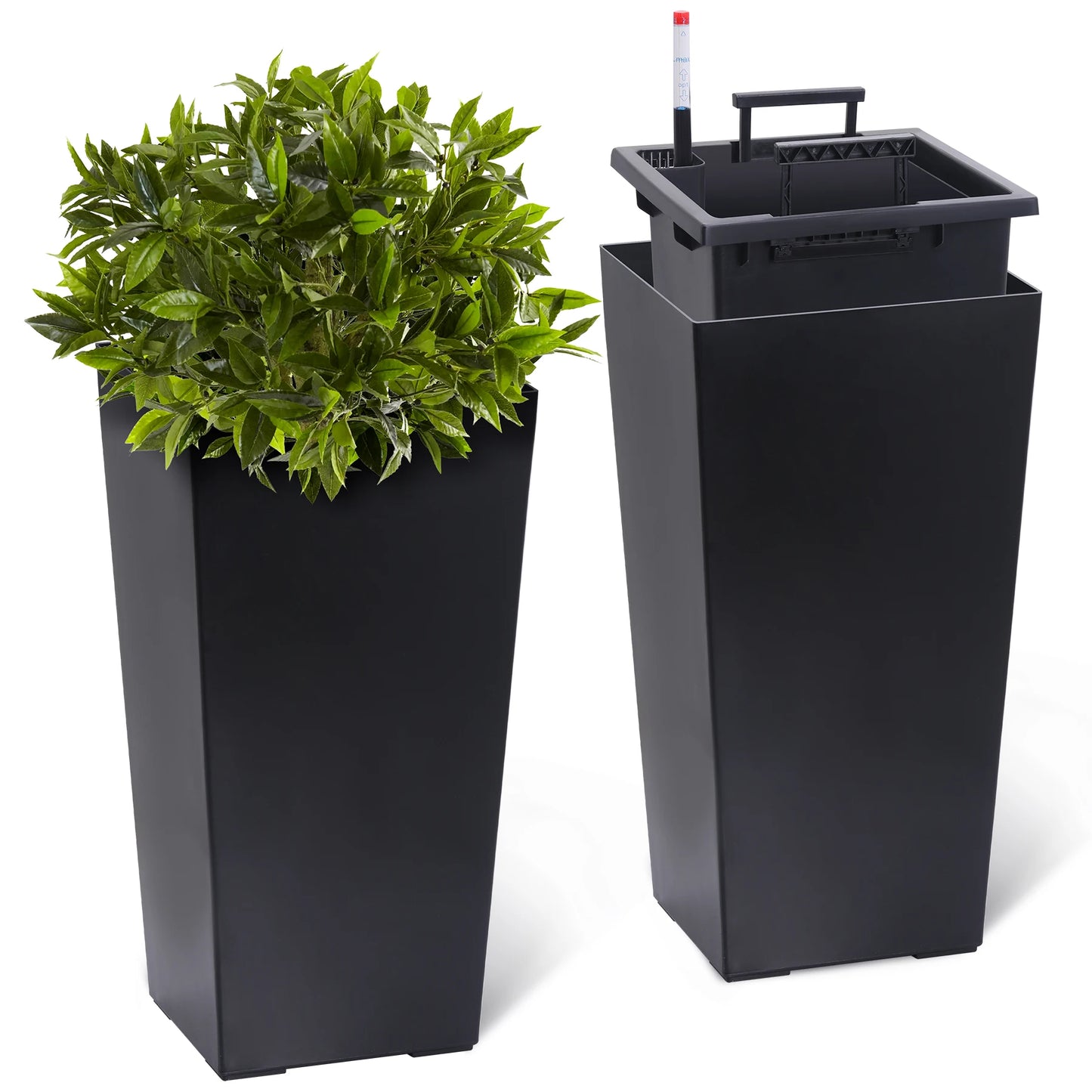 Outdoor Indoor Planter Pots With Drainage Holes Auto Watering