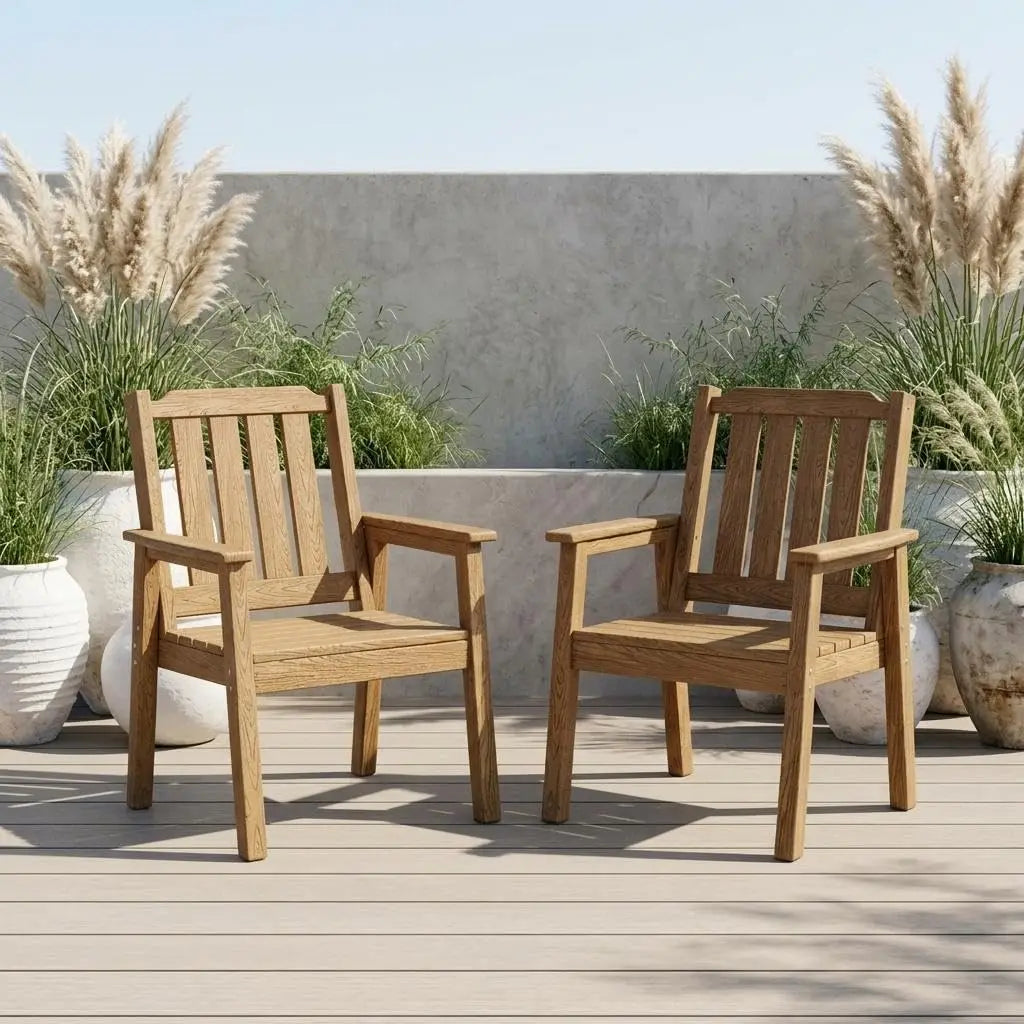 Studyset Outdoor Patio Dining Chairs Set Heavy Duty HDPE Waterproof