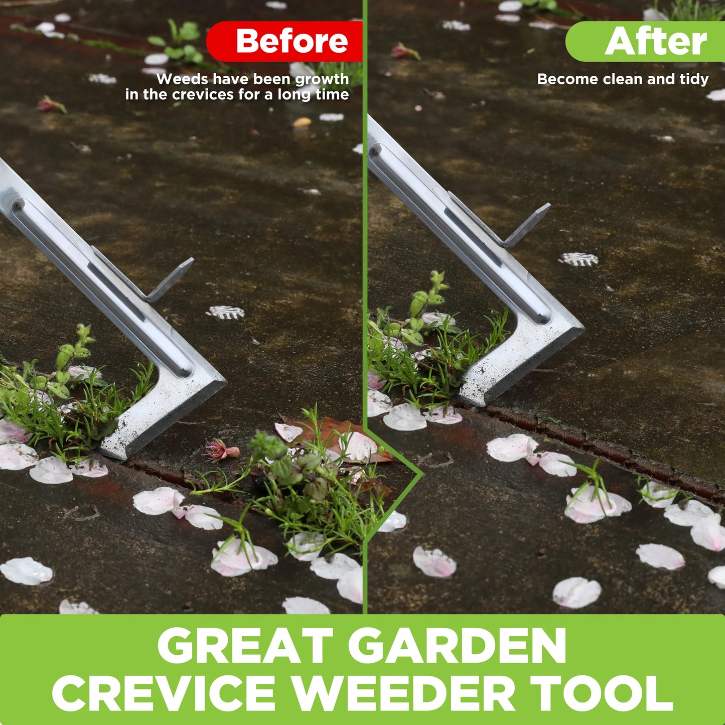 WORKPRO Garden Tool Set 3 With Wood Handles Weed Puller Crack Weeder Trowel